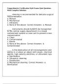 Comprehensive Certification Style Exams Quiz Questions With Complete Solutions