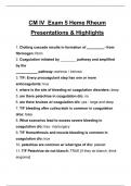 &lpar;CM IV&rpar; Clinical Medicine IV &mdash; Exam 5 Hematology & Rheumatology Presentations and Highlights