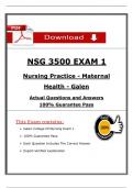 NSG 3500 Exam 1 &vert; Maternal Health &lpar;2026&rpar; &vert; Galen College of Nursing