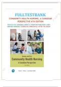 Test Bank - Community Health Nursing&comma; A Canadian Perspective&comma;&period; 6th Edition &lpar;Stamler&comma; 2025&rpar;&comma;&period; Chapter 1 &ndash; 33&period; 