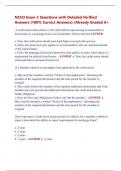 NCCO Exam 3 Questions with Detailed Verified  Answers &lpar;100&percnt; Correct Answers&rpar; &sol;Already Graded A&plus; 
