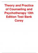 Theory and Practice of Counseling and Psychotherapy 10th Edition Test Bank Corey