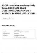 SCCJA cumulative academy study Guide COMPLETE EXAM QUESTIONS AND ANSWERS &vert; ALREADY PASSED &vert; 2025 LATEST&excl;&excl;