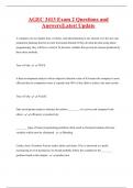 AGEC 3413 Exam 2 Questions and  Answers&vert;Latest Update