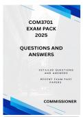 COM3701 EXAM PACK 2025 - DETAILED QUESTIONS AND ANSWERS 