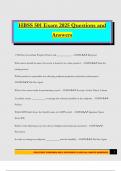 HBSS 501 Exam 2025 Questions and Answers