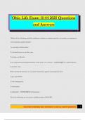 Ohio Life Exam 11-44 2025 Questions and Answers