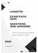 COM3701 EXAM PACK 2025 - DETAILED QUESTIONS AND ANSWERS 