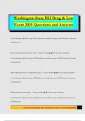 Washington State DH Drug & Law Bundled Exams 2025 &lpar;Questions and Answers&rpar;