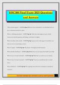 HSC300 Final Exam 2025 Questions and Answers