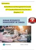 TEST BANK HUMAN RESOURCES MANAGEMENT IN CANADA DESSLER G&period;&comma; COLE N