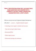 PMH-C CERTIFICATION EXAM 2025