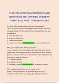 CLEP College Composition Final Exam Guide &vert; Questions and answers Rated A&plus; &vert; 2025&sol;2026 Guide