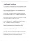 Med Surg 3 Final Exam 2025&sol;2026&period; 100 Questions And Answers 