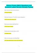 History Praxis &lpar;5941&rpar; Questions and Answers Latest Version Already Passed