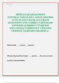 OHIO LEAD ABATEMENT CONTRACTOR EXAM LATEST 2025