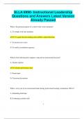 SLLA 6990- Instructional Leadership Questions and Answers Latest Version  Already Passed