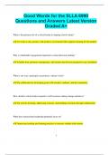 Good Words for the SLLA 6990 Questions and Answers Latest Version  Graded A&plus;