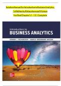  Solution Manual for Introduction to Business Analytics&comma; 1st Edition by Richardson and Watson