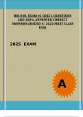 BIO 348- EXAM &num;1 QUIZ 1 QUESTIONS AND 100&percnt; APPROVED CORRECT ANSWERS GRADED A&plus; 2025 FIRST CLASS PASS