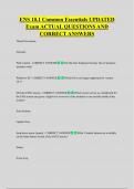 ENS 10&period;1 Common Essentials UPDATED  Exam ACTUAL QUESTIONS AND  CORRECT ANSWERS 