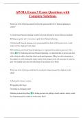 AWMA Exam 3 Exam Questions with  Complete Solutions