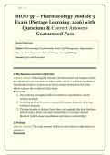 BIOD 351 &ndash; Pharmacology Module 3 Exam &lpar;Portage Learning&comma; 2026&rpar; with Questions & Correct Answers  Guaranteed Pass