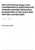 WGU D116 Pharmacology review COMPREHENSIVE QUESTIONS AND VERIFIED ANSWERS &lpar;DETAILED & ELABORATED&rpar; ACTUAL EXAM 2025 TEST 100&percnt; SOLVED 2025&excl;&excl;