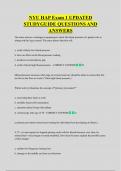 NYU HAP Exam 1 UPDATED  STUDYGUIDE QUESTIONS AND  ANSWERS