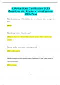 IL Police State Certification SLEA Questions and Answers Latest Version  100&percnt; Pass