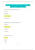 SLLE Questions and Answers Latest  Version Already Passed