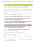 911 Dispatch questions and answers 2025