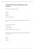 Nursing 220 Exam with Questions and Answers