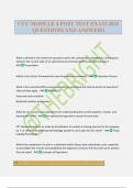 CCC MODULE 4 POST TEST EXAM 2025 QUESTIONS AND ANSWERS