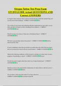 Oregon Tattoo Test Prep Exam  STUDYGUIDE Actual QUESTIONS AND  Correct ANSWERS