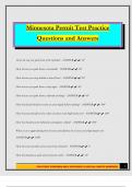 Minnesota Permit Test Practice Questions and Answers