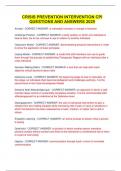 Crisis Prevention Intervention CPI questions and answers 2025