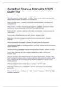 Accredited Financial Counselor AFCPE Exam Prep Questions and Answers 