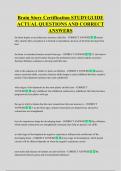 Brain Story Certification STUDYGUIDE  ACTUAL QUESTIONS AND CORRECT  ANSWERS