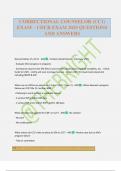 CORRECTIONAL COUNSELOR &lpar;CC1&rpar; EXAM &ndash; CDCR EXAM 2025 QUESTIONS AND ANSWERS