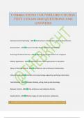 CORRECTIONS COUNSELORS COURSE TEST 3 EXAM 2025 QUESTIONS AND ANSWERS