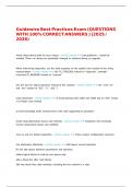 Guidewire Best Practices Exam &lpar;QUESTIONS WITH 100&percnt; CORRECT ANSWERS &rpar; &lpar;2025 - 2026&rpar;