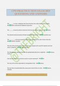 CPO PRACTICE TEST EXAM 2025 QUESTIONS AND ANSWERS