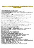 SOFTBALL RULES EXAM QUESTIONS AND ANSWERS GRADED A&plus; LATEST UPDATE&period;
