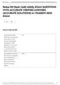 Relias RN Basic Math Ability EXAM QUESTIONS WITH ACCURATE VERIFIED ANSWERS &lpar;ACCURATE SOLUTIONS&rpar; A&plus; PASSED&excl;&excl; 2025 EXAM