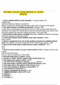 SOFTBALL RULES  EXAM GRADED A&plus; LATEST UPDATE&period;
