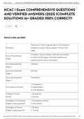 NCAC I Exam COMPREHENSIVE QUESTIONS AND VERIFIED ANSWERS &lpar;2025&rpar; &vert;COMPLETE SOLUTIONS &vert;A&plus; GRADED &vert;100&percnt; CORRECT&excl;&excl;