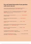 Fire and Smoke Restoration Exam questions with correct answers&period;