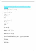 Accuplacer Math College Exam &vert; Questions with Correct Answers &vert; Verified &vert; 100&percnt; Pass