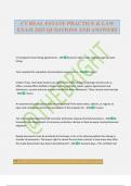 CT REAL ESTATE PRACTICE & LAW EXAM 2025 QUESTIONS AND ANSWERS